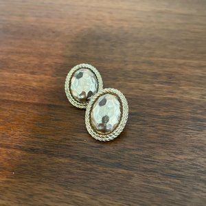 Hammered Gold Earrings (pierced, costume)
